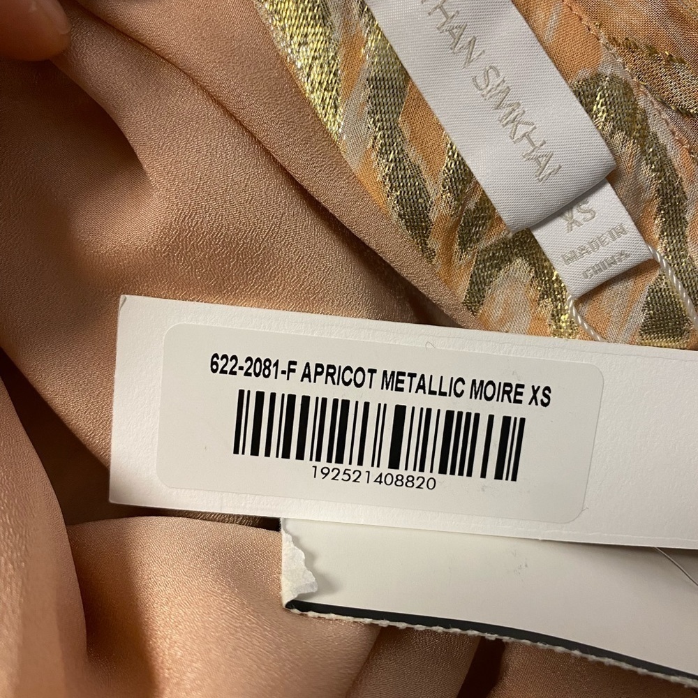 Jonathan Simkhai | Alice Moire abstract-print blouse One Shoulder Top Size XS - Picture 5 of 7